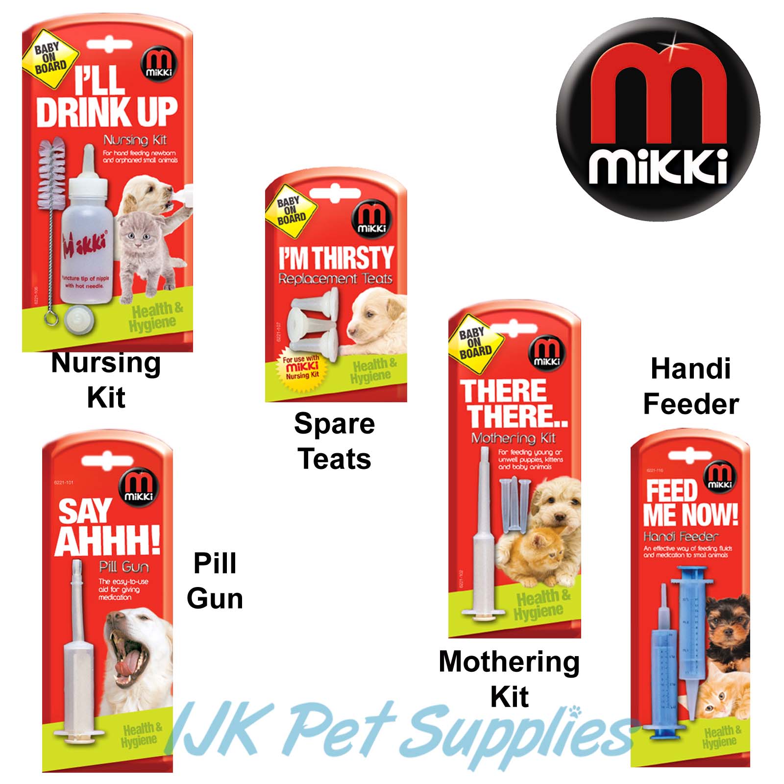 Mikki Dog / Cat / Small Animal Feeding & Medication Kits IJK Pet Supplies