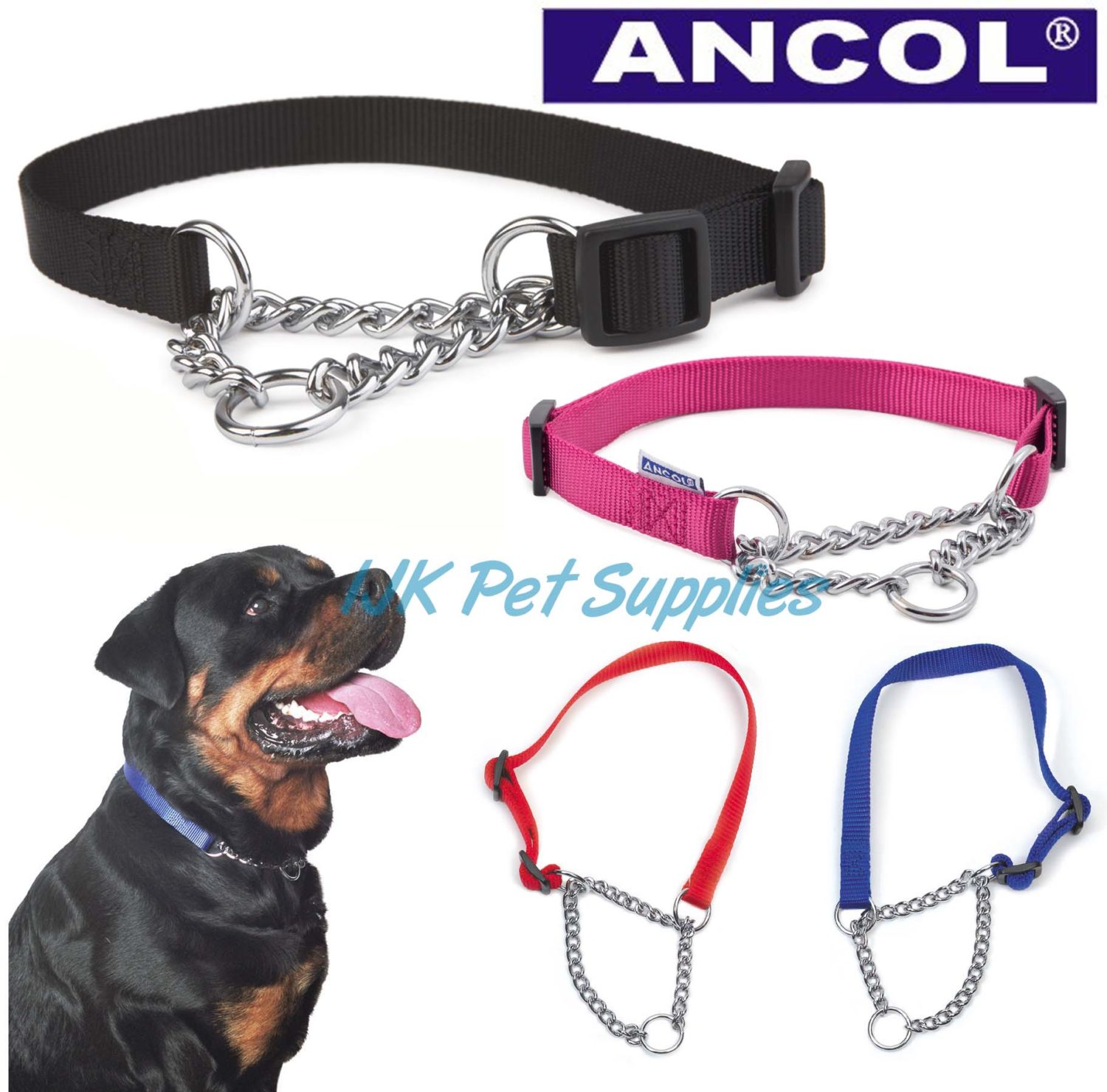 semi choke dog collar