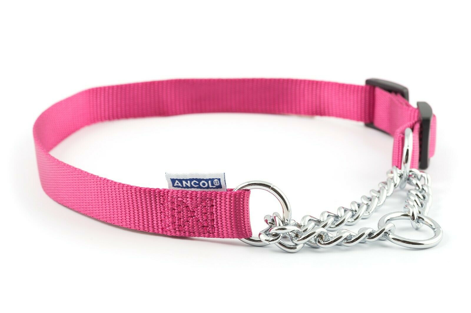 Ancol Half Nylon & Chain Dog Training Collar IJK Pet Supplies