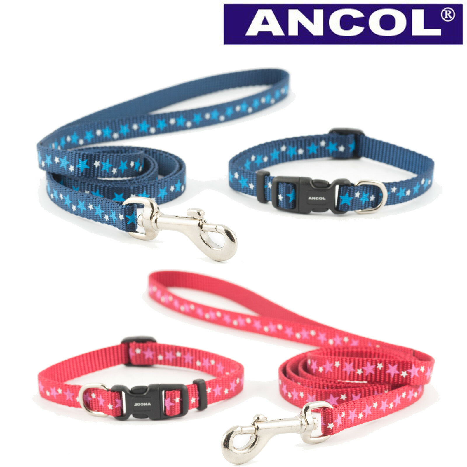 Ancol Small Bite Puppy / Small Dog Collar and Lead Sets IJK Pet Supplies