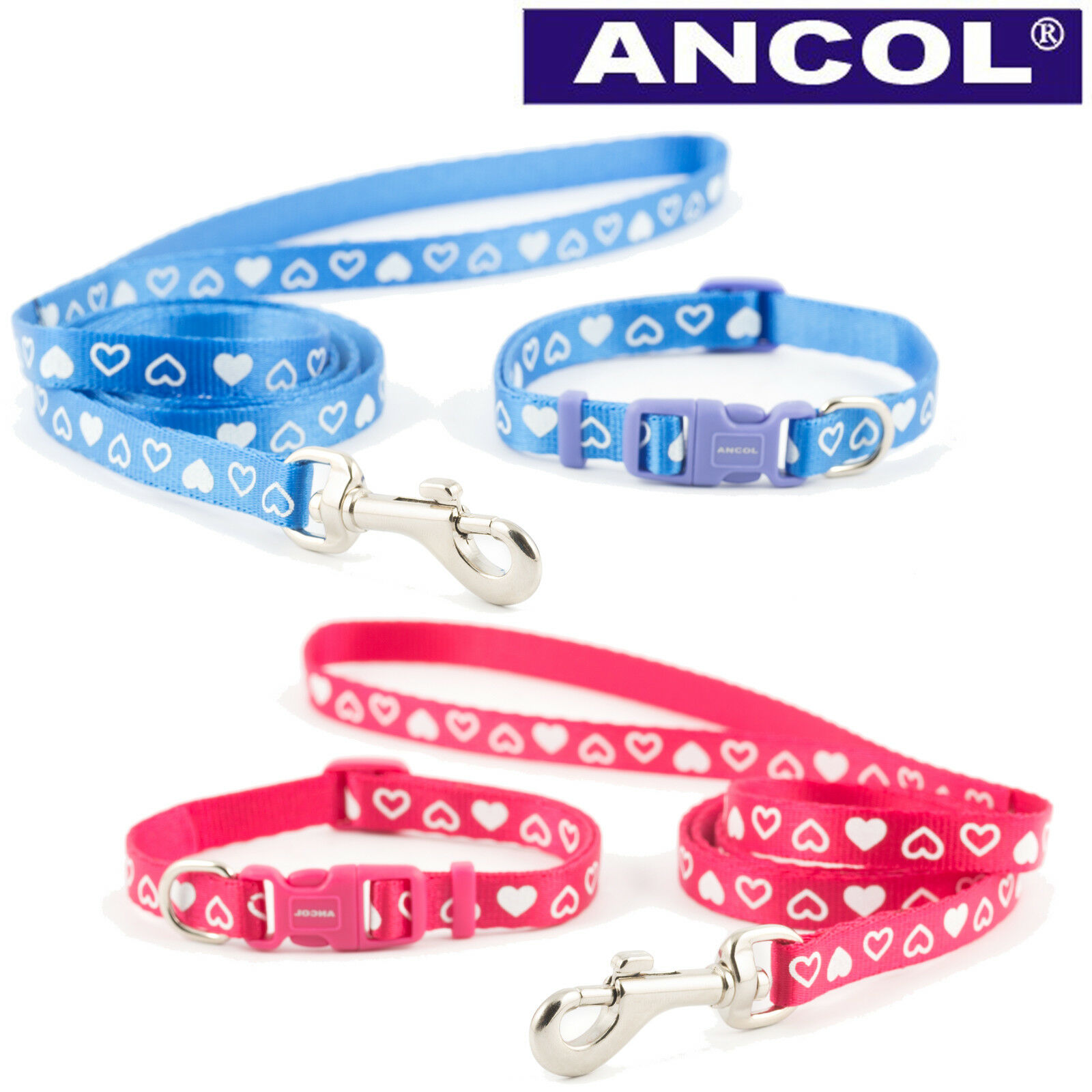Ancol Small Bite Puppy / Small Dog Collar and Lead Sets IJK Pet Supplies
