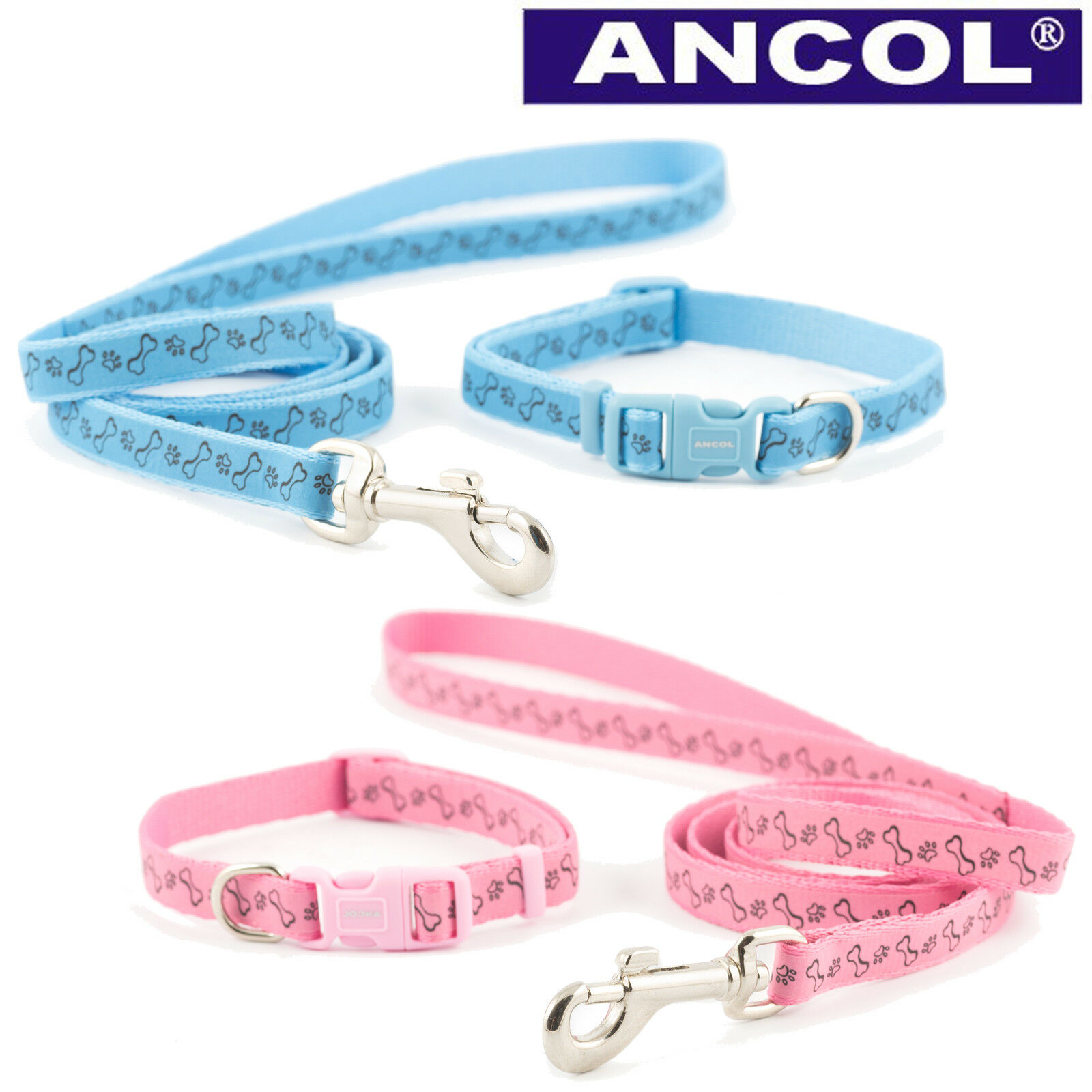 Ancol Small Bite Puppy / Small Dog Collar and Lead Sets IJK Pet Supplies