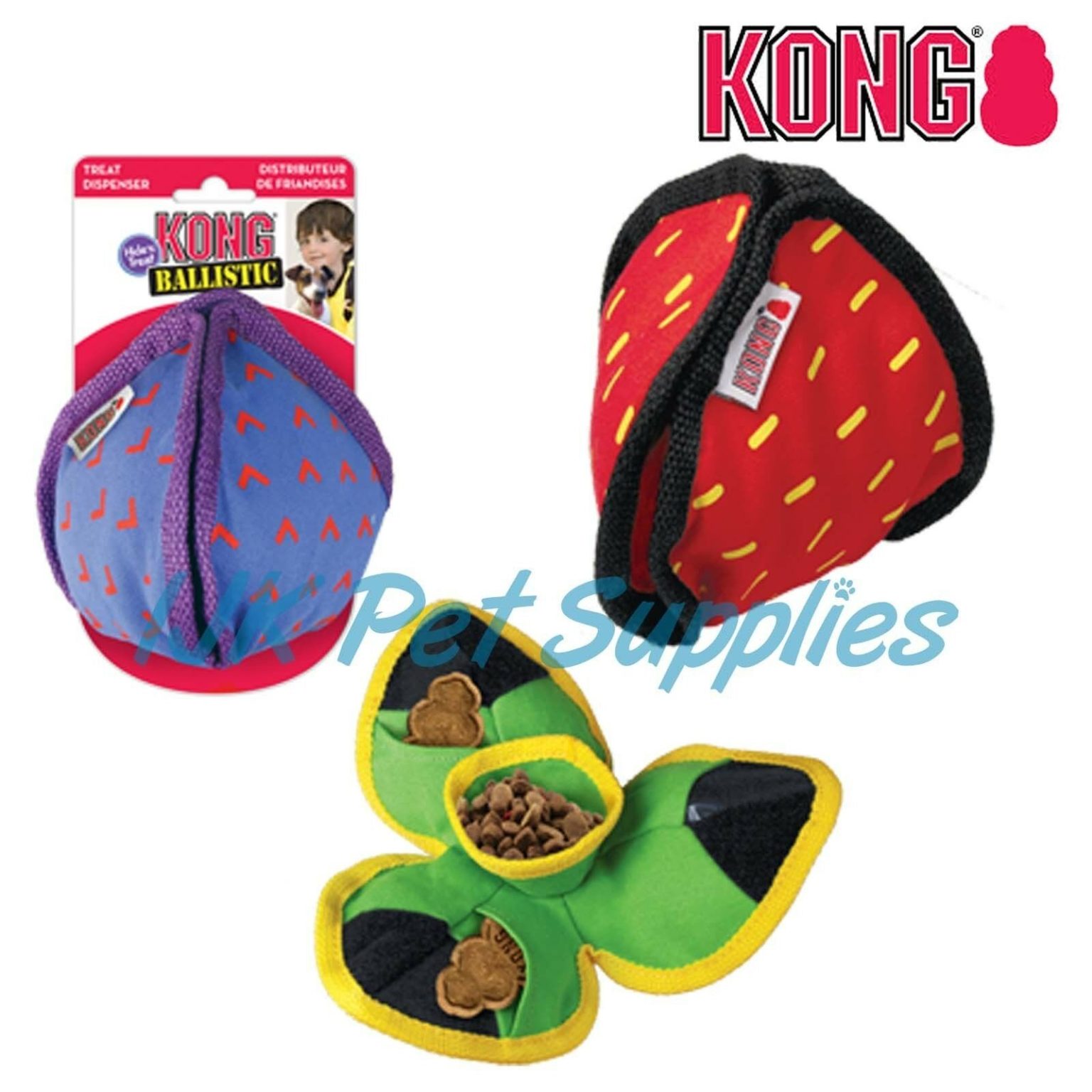KONG Ballistic Hide n Treat Ball IJK Pet Supplies