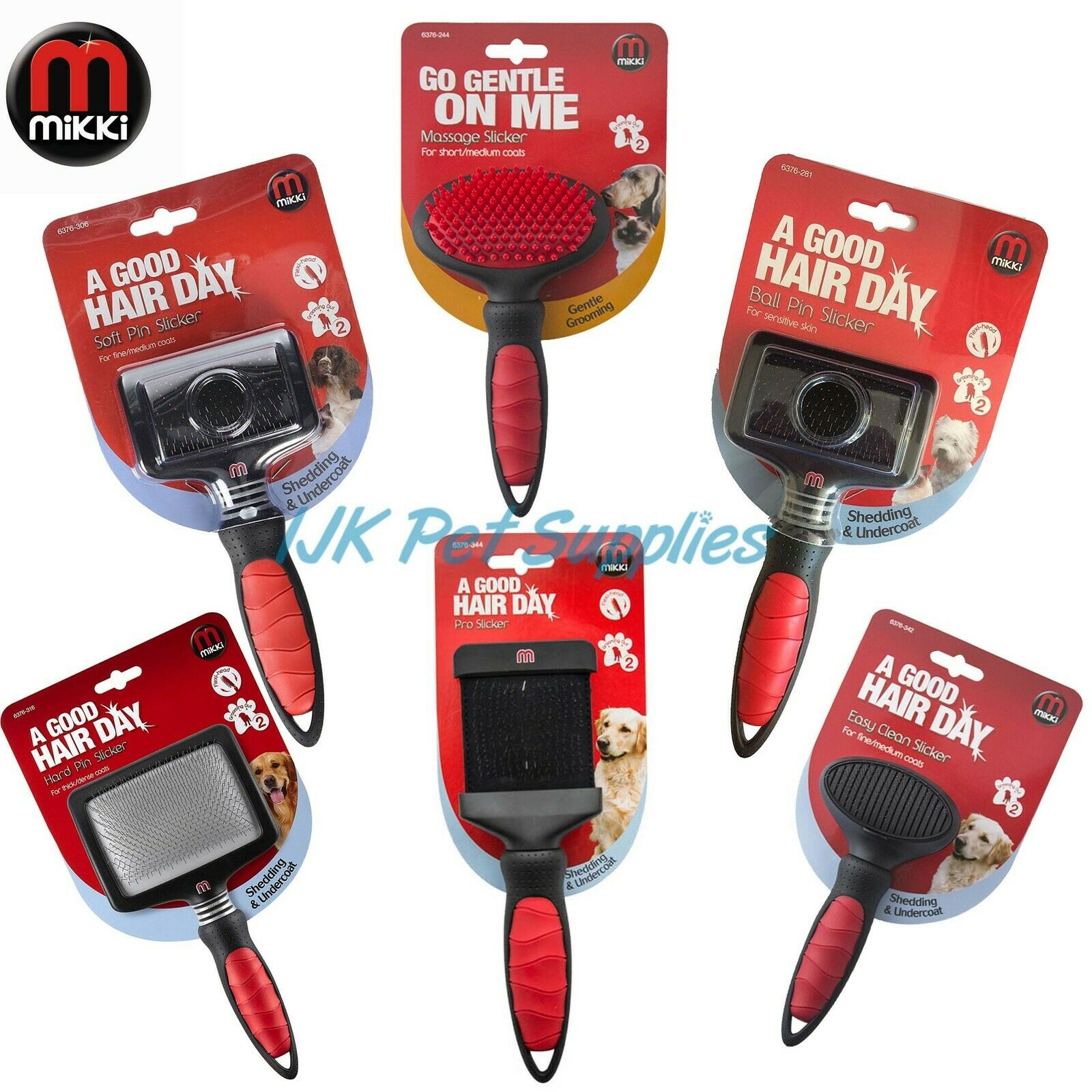 Mikki Grooming Slicker brushes IJK Pet Supplies
