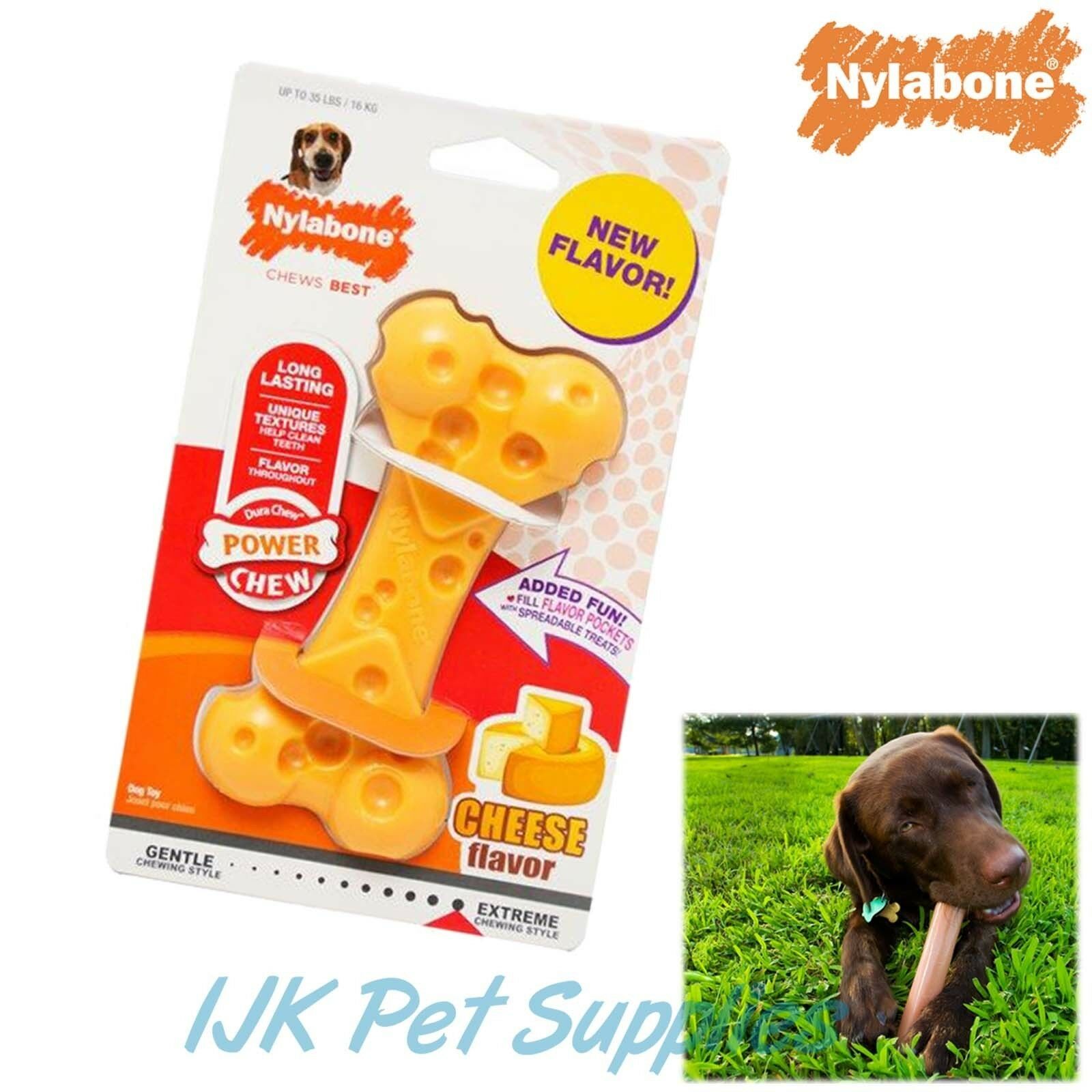 Nylabone Extreme Dental Dog Chew Cheese Bone IJK Pet Supplies