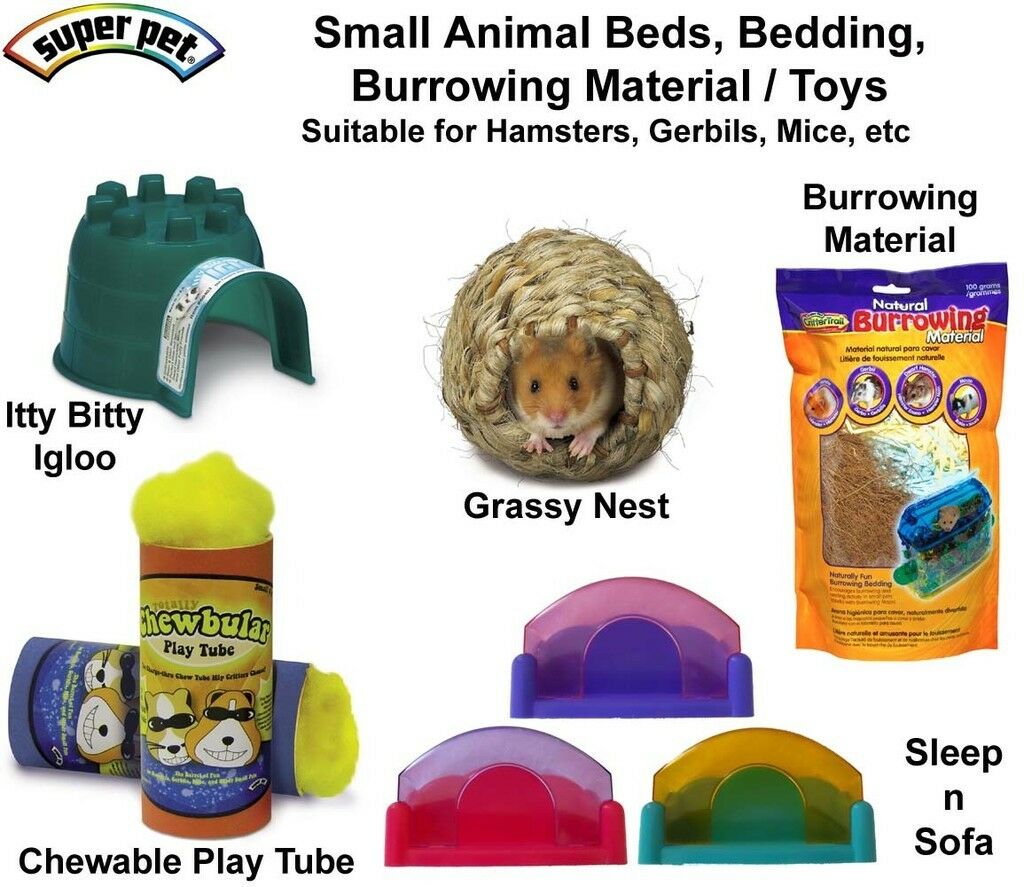 Super Pet small animal bed burrowing material bedding toy hamster