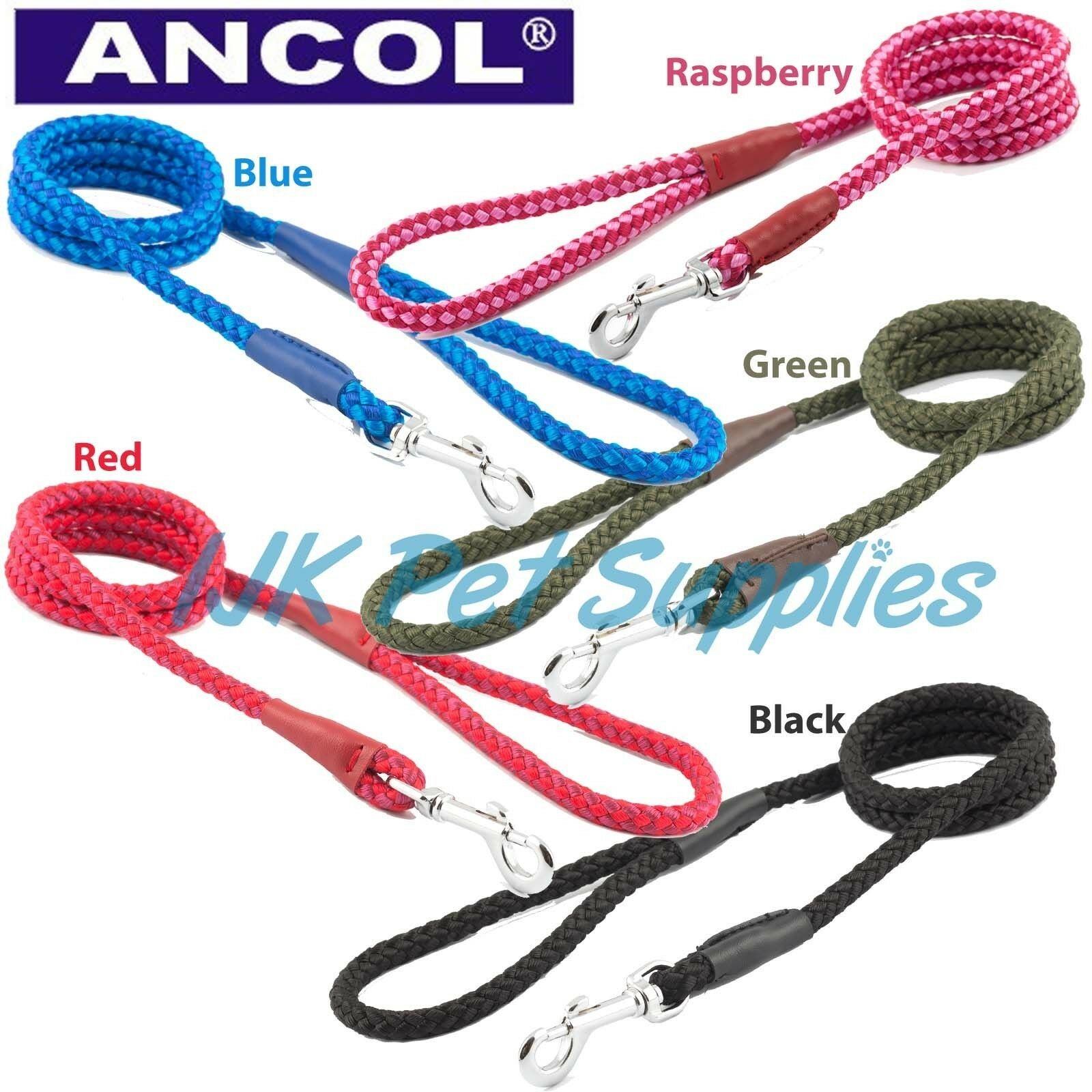 Ancol Nylon Rope Clip Leads IJK Pet Supplies